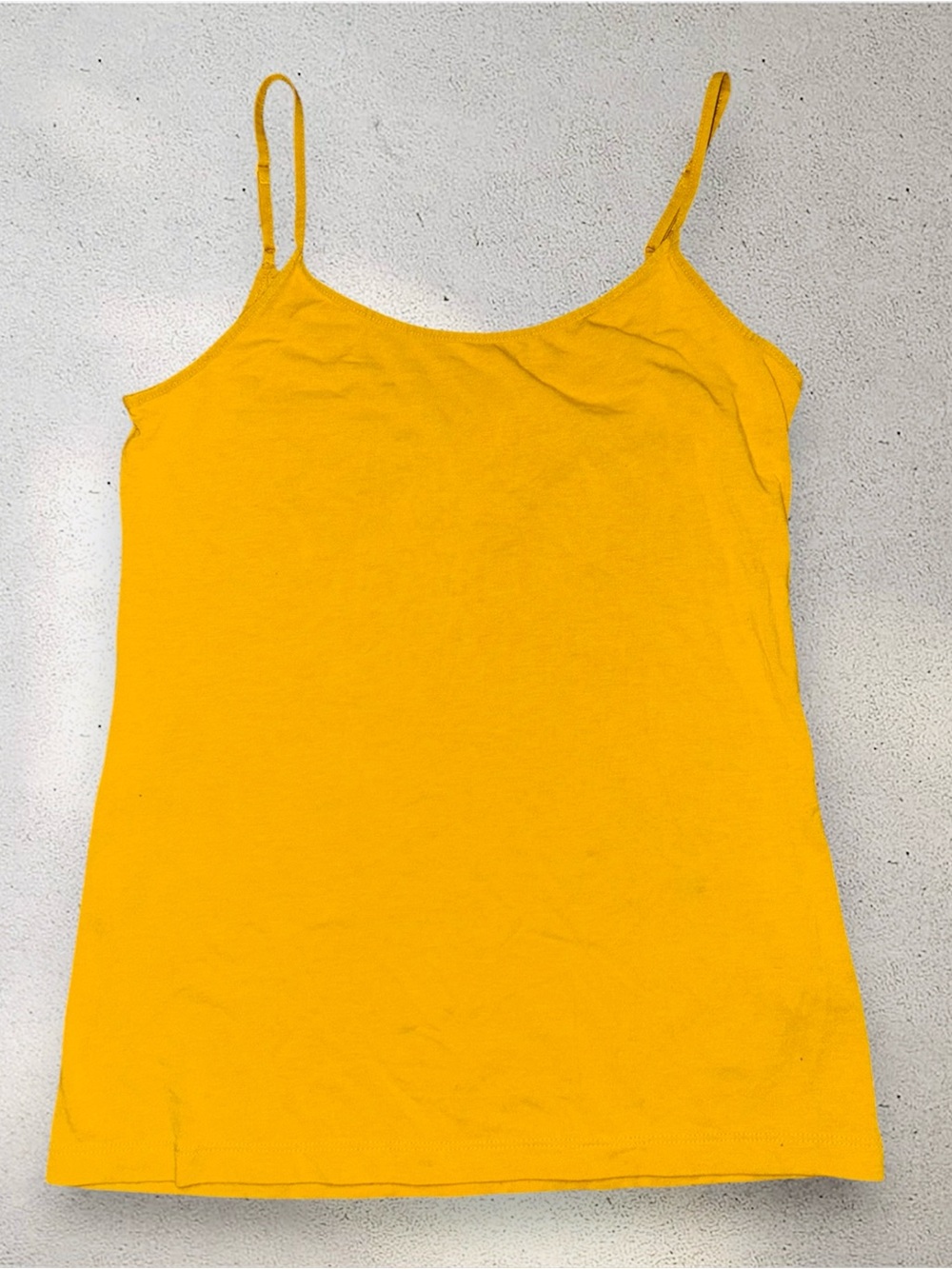 Time and Tru Women’s Bright Yellow Spaghetti Strap Tank Size S